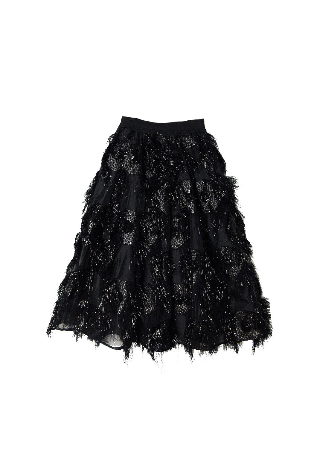 Black and outlet white elastic skirt