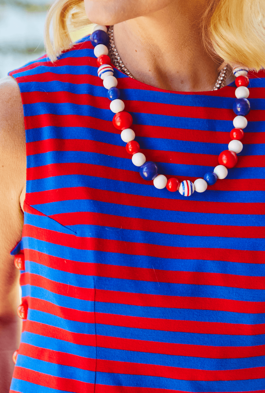 SAMPLE - Americana Bead Necklace - RWD