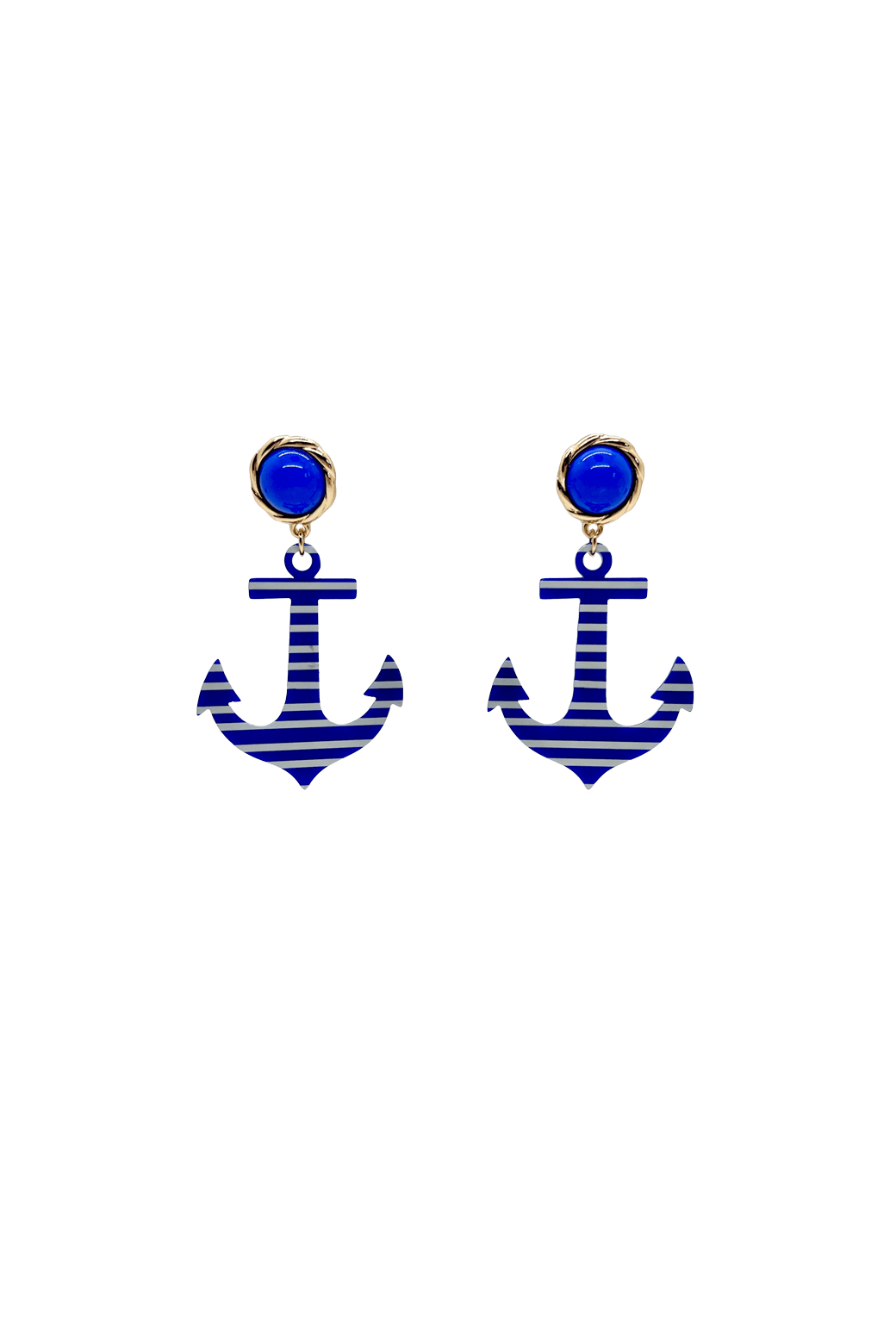 Anchors Away Earrings - Blue