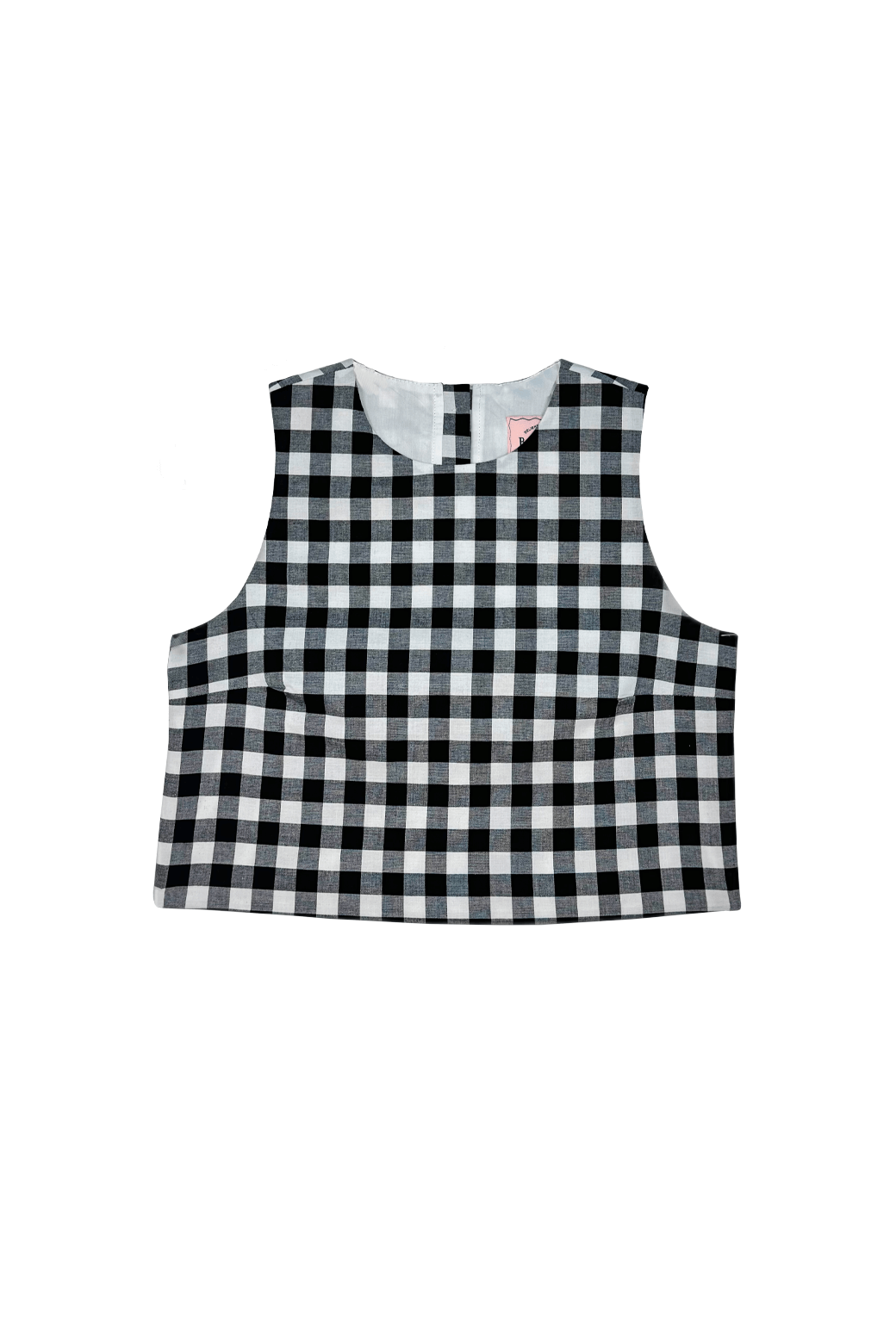 Audrey Top - Black & White Gingham