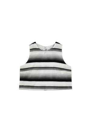 Audrey Top - Black and White Stripe