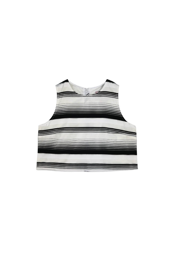 Audrey Top - Black and White Stripe