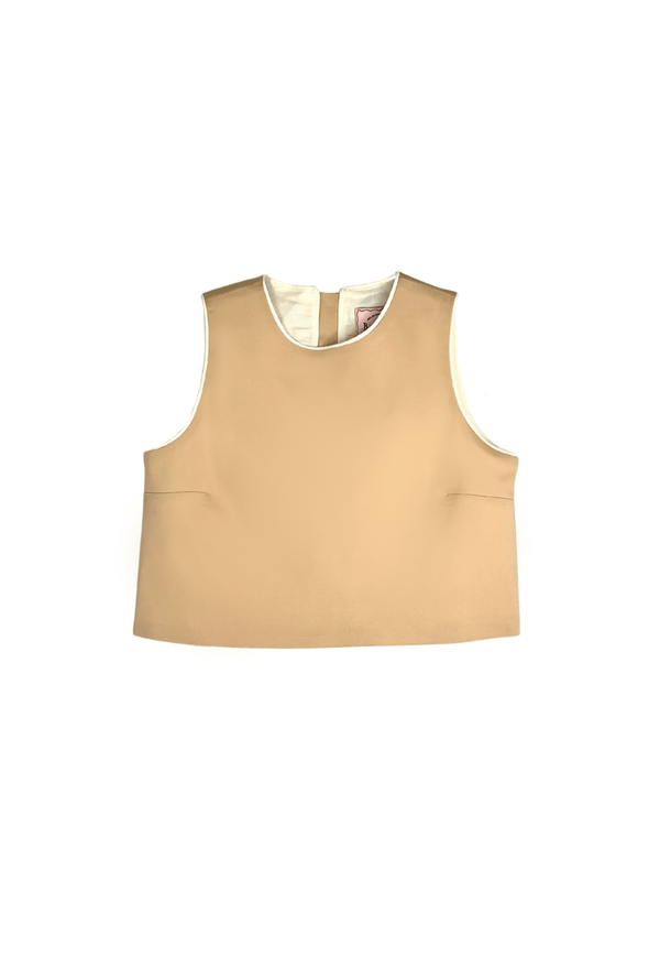 Buru + Pencil & Paper Co. Audrey Top - Latte with Ivory Piping