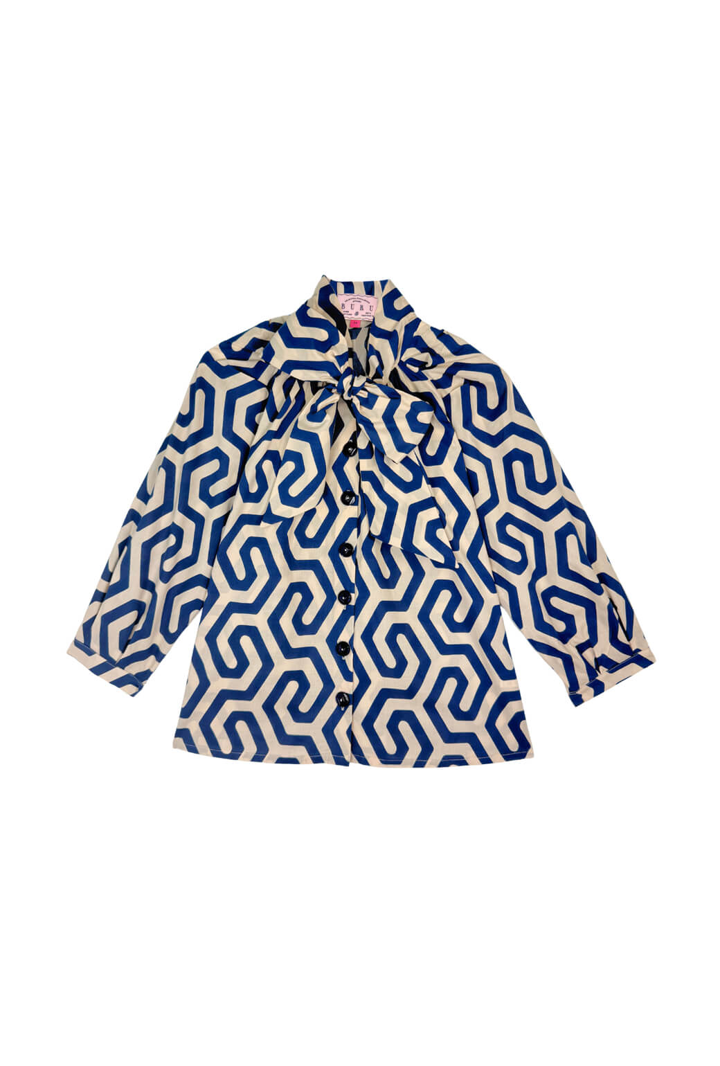 BF Big Bow Blouse - Geo Print