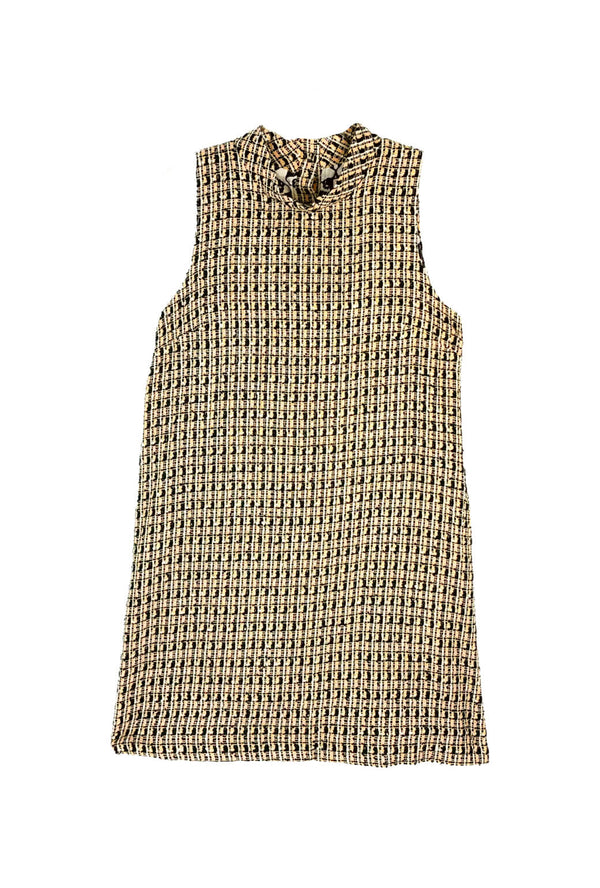 BF Sleeveless Mod Dress - Blush Tweed