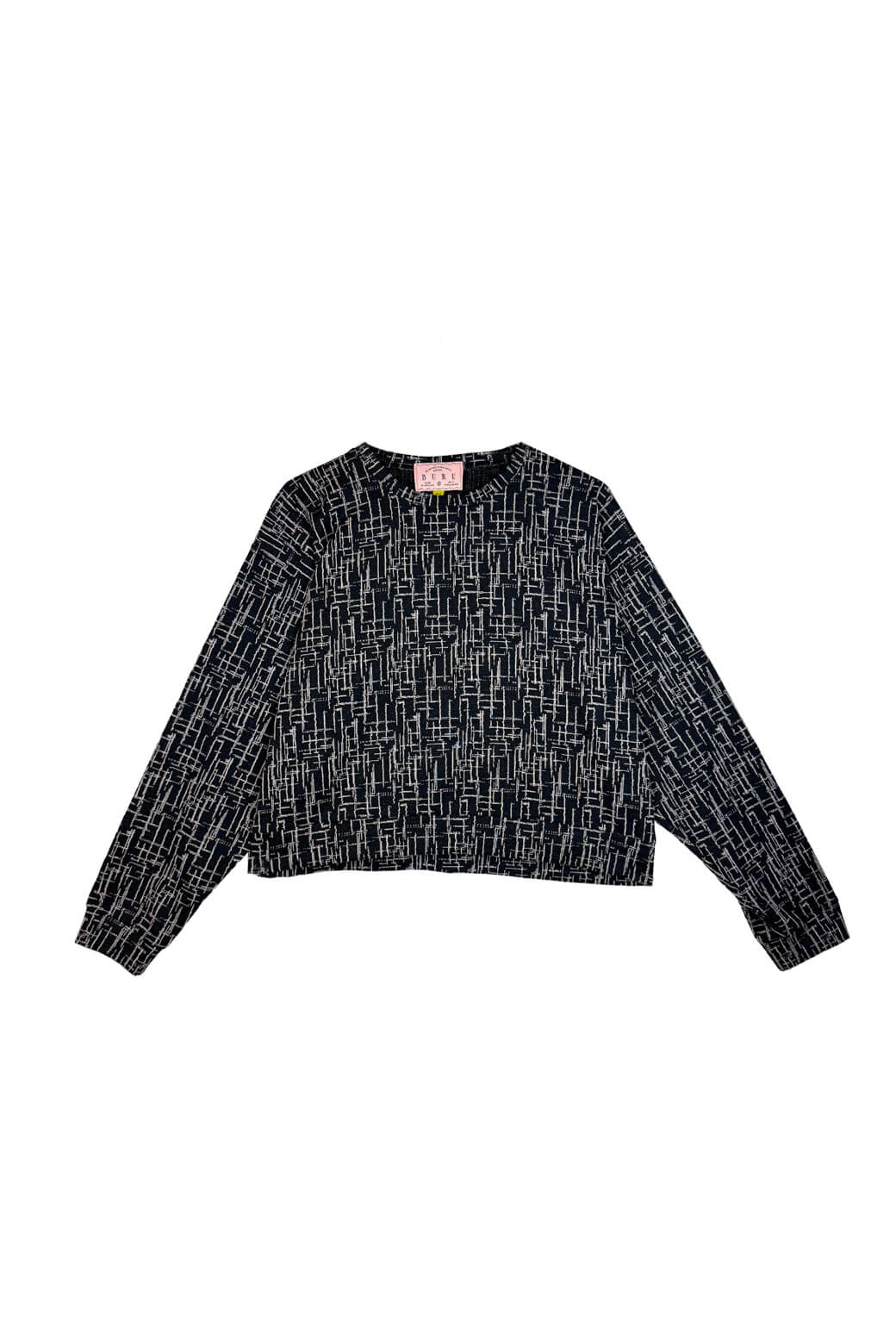 BURU x Val Everyday Pullover - Black Geo Knit