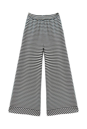 BURU x Val Wide Leg Knit Trouser - Stripe Knit