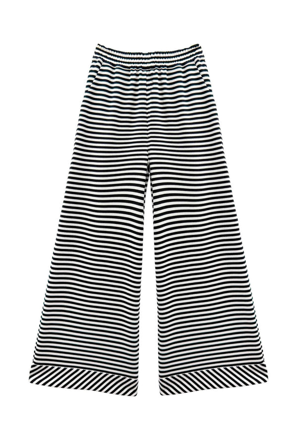 BURU x Val Wide Leg Knit Trouser - Stripe Knit