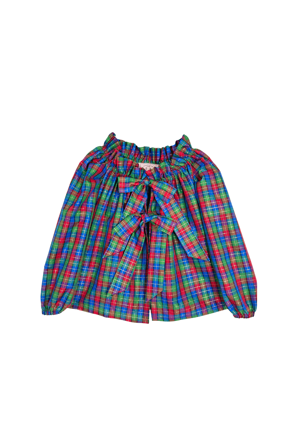 Buru + Pencil & Paper Co. Bettie Ann Blouse - Blue & Gold Plaid