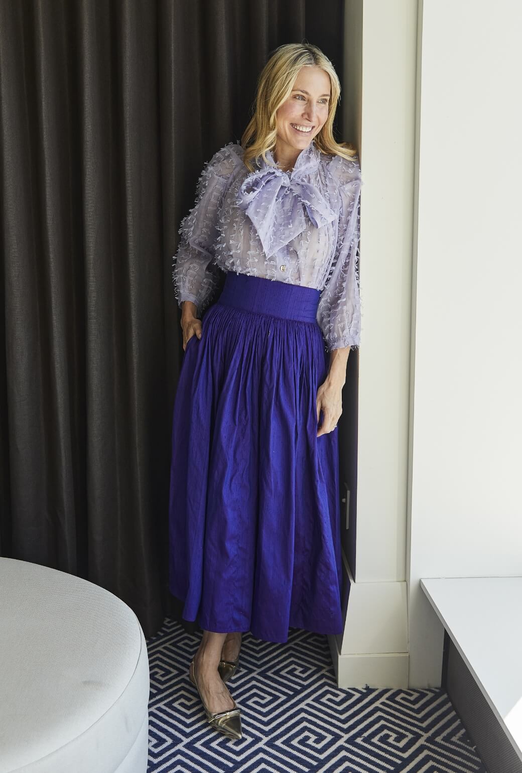 Big Bow Blouse - Lilac Bows