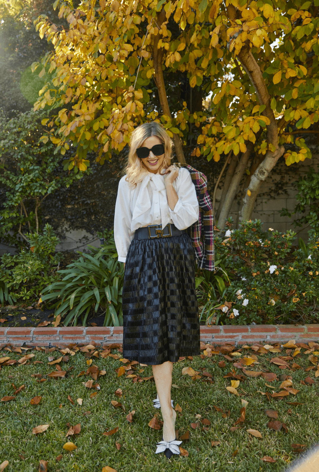 Big Bow Blouse - Sheer White