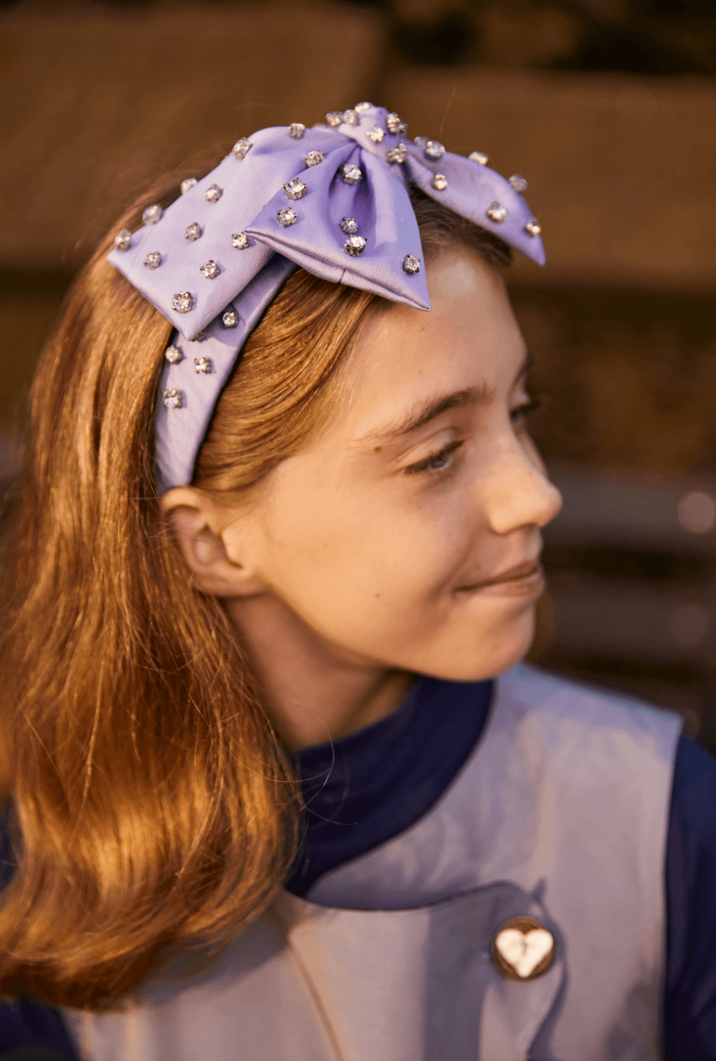 Big Bow Headband - Lilac