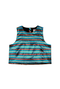 Birthday Audrey Top - Electric Blue Stripe Lame