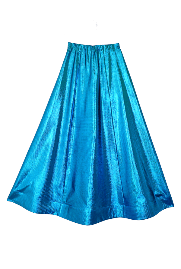 Birthday Guest Skirt - Electric Blue Lame