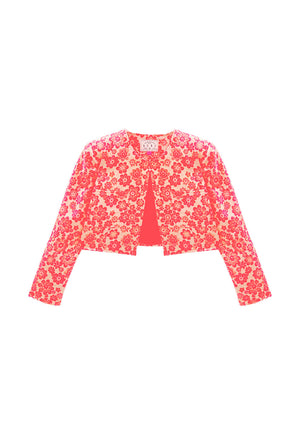 Bolero Blazer - Coral Brightline