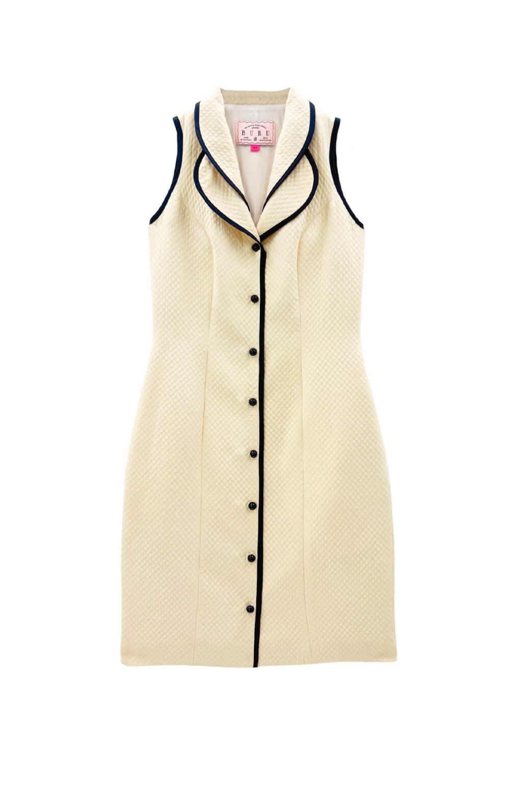 Buru x Kristin Kennedy Tilghman Mini Dress - Ivory Quilt