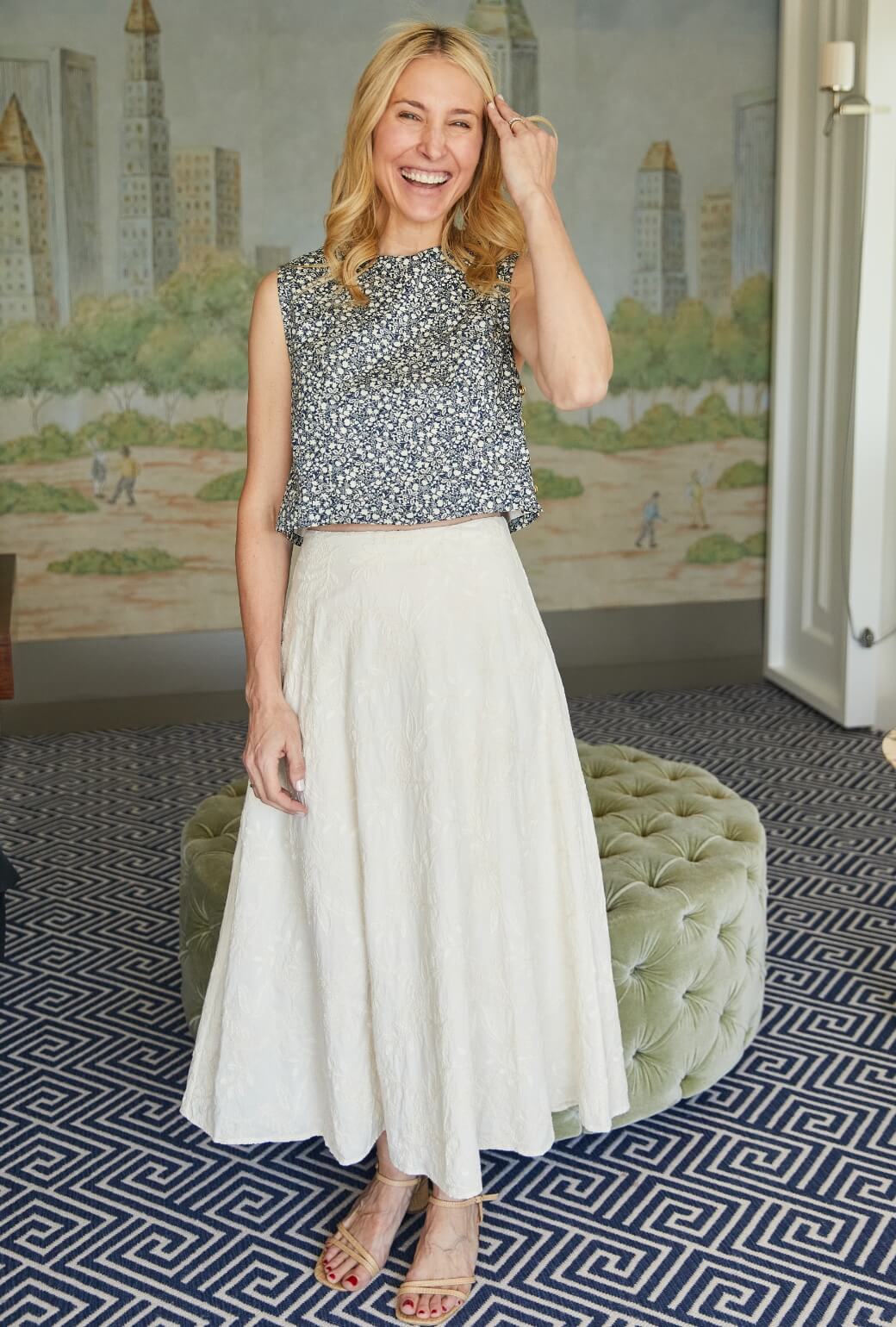 The Laura Skirt - Ivory Embroidery