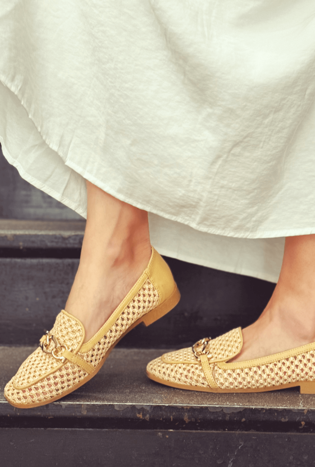 SAMPLE - Cane Loafers -Natural