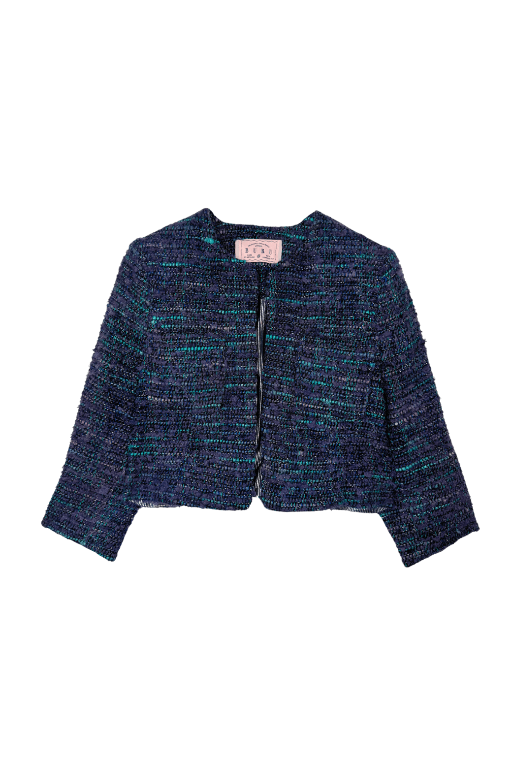 Buru x Tori Mellott Cardigan Blazer - Purple Silk Tweed