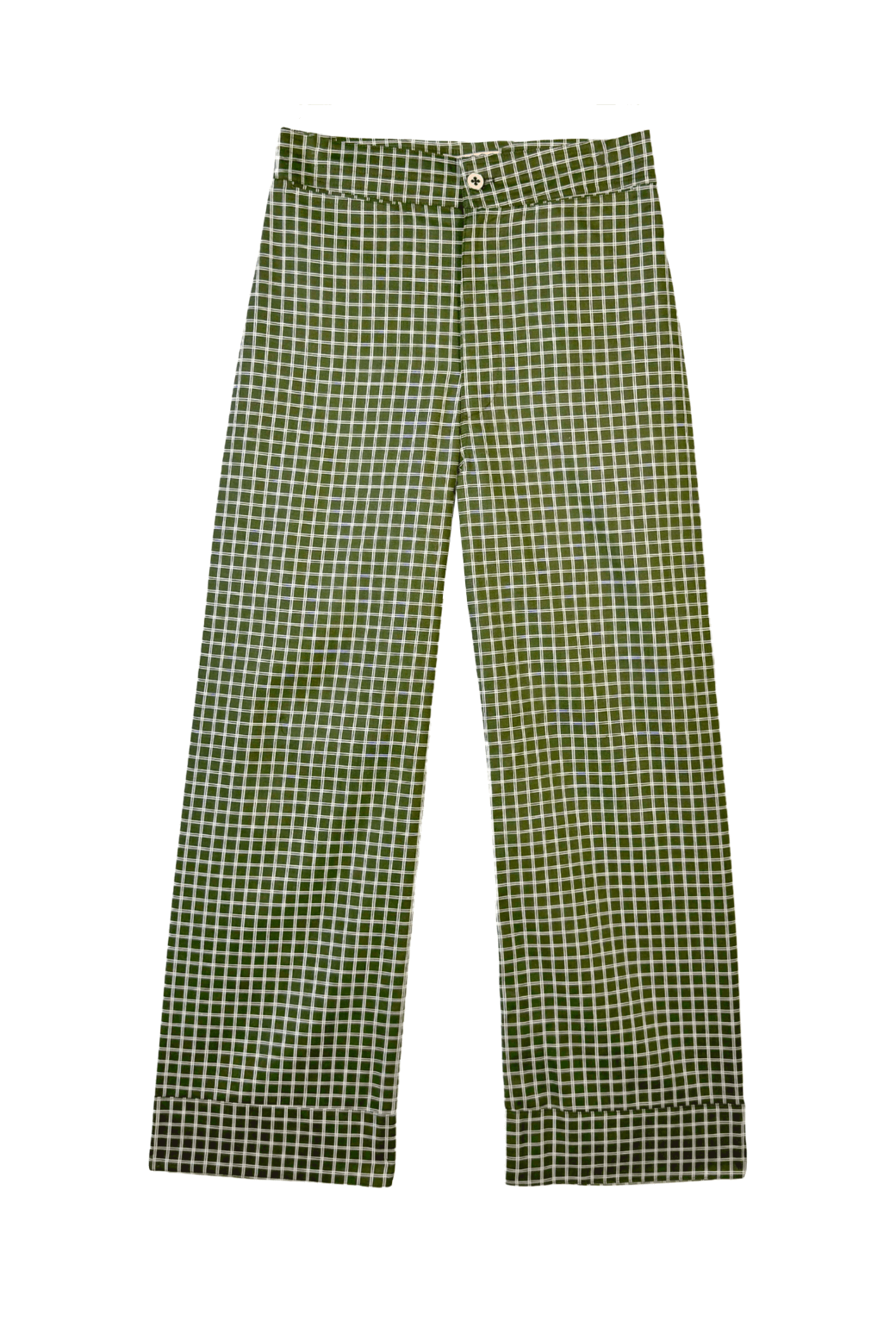 Buru x Megan Stokes Charlie Pant - Olive Windowpane