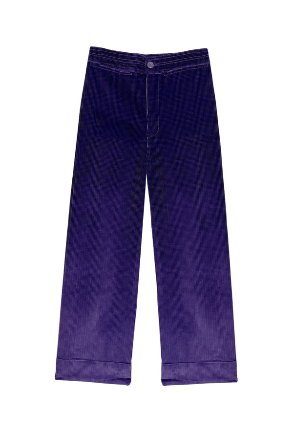 Buru x Tori Mellott Charlie Pant - Purple Grid Cord