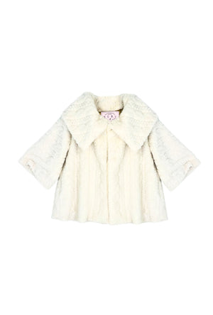 Cropped Car Coat - Cableknit Bunny