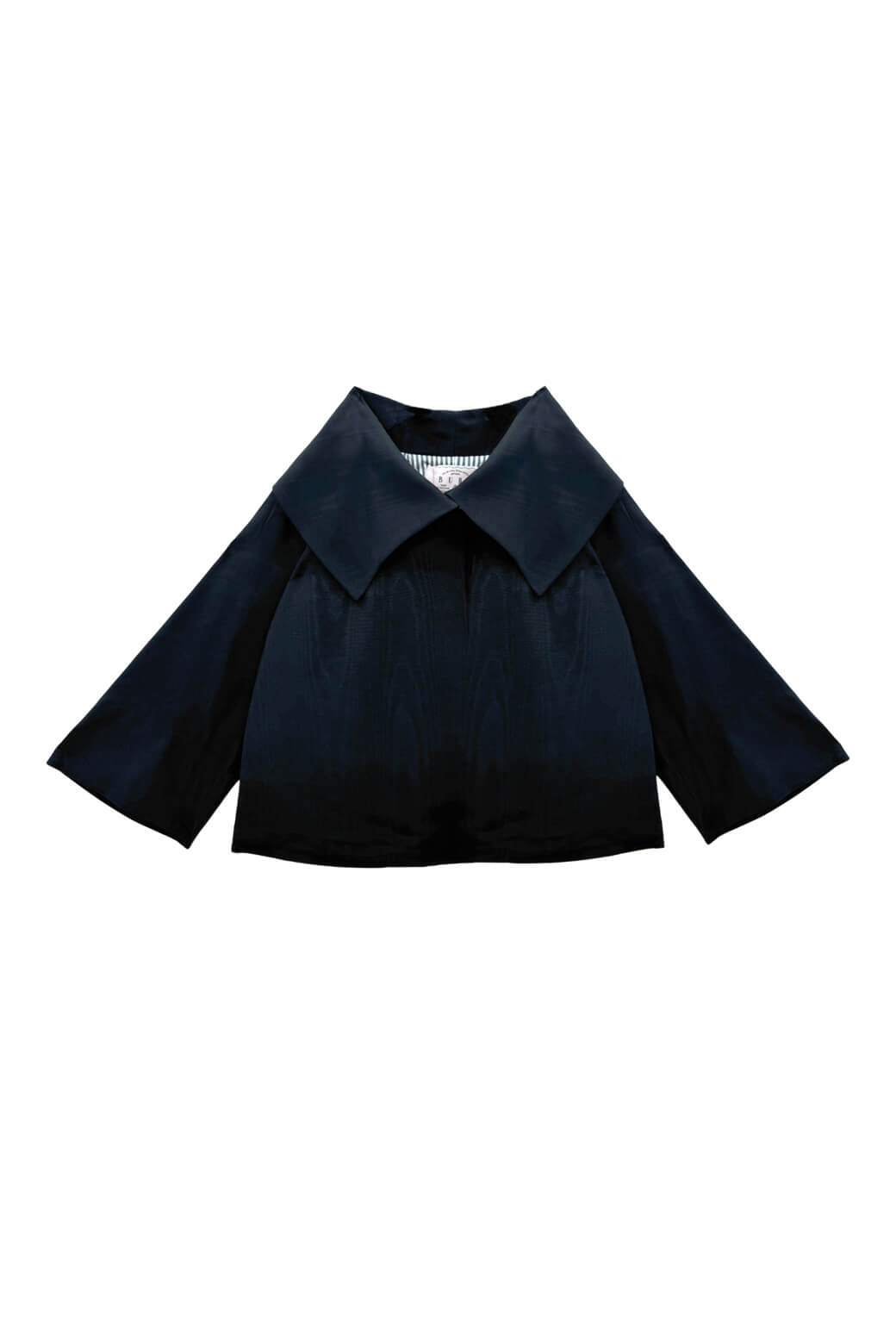 Cropped Grace Coat - Noir Moiré