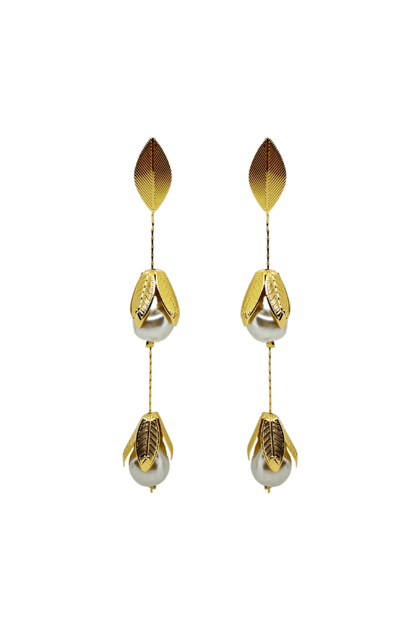 Deco Pearl Drops - Pearl and Gold