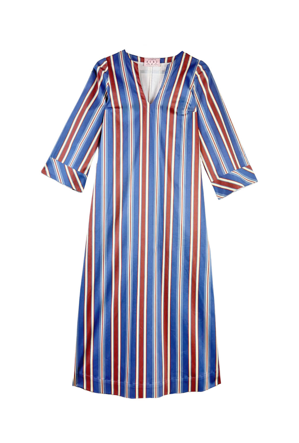 Buru x Pencil & Paper Co. Dunmore Kaftan - Crimson & Blue Stripe