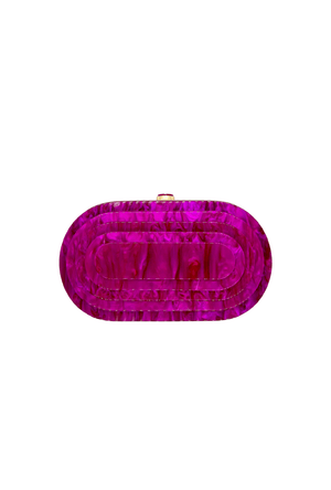 Ellipse Clutch - Fuchsia Marble