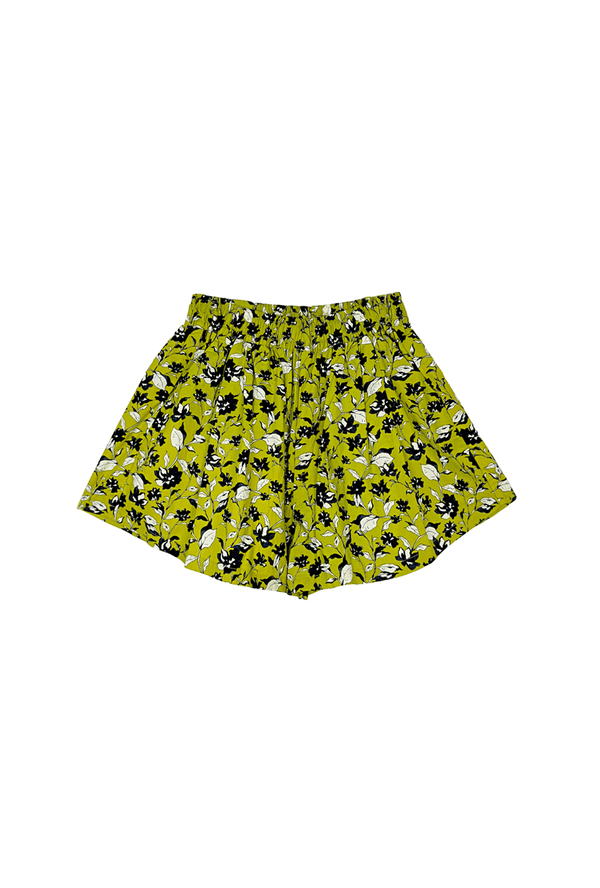 Everyday Shorts - Chartreuse Floral