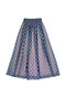 Smocked Waist MIDI Skirt - Sheer Plaid