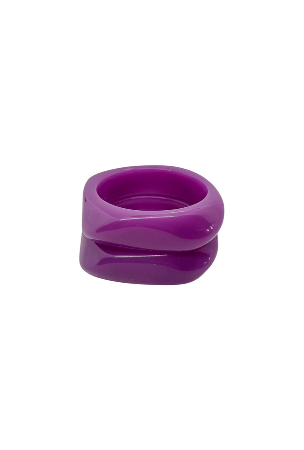 Geo Bangle Set- Plum