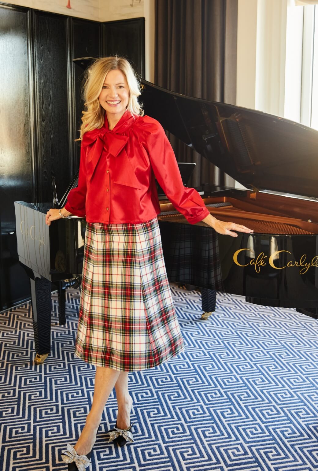 Holiday Guest Skirt MIDI - Stewart Plaid