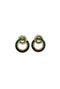 Interlocking Circles Earrings - Emerald