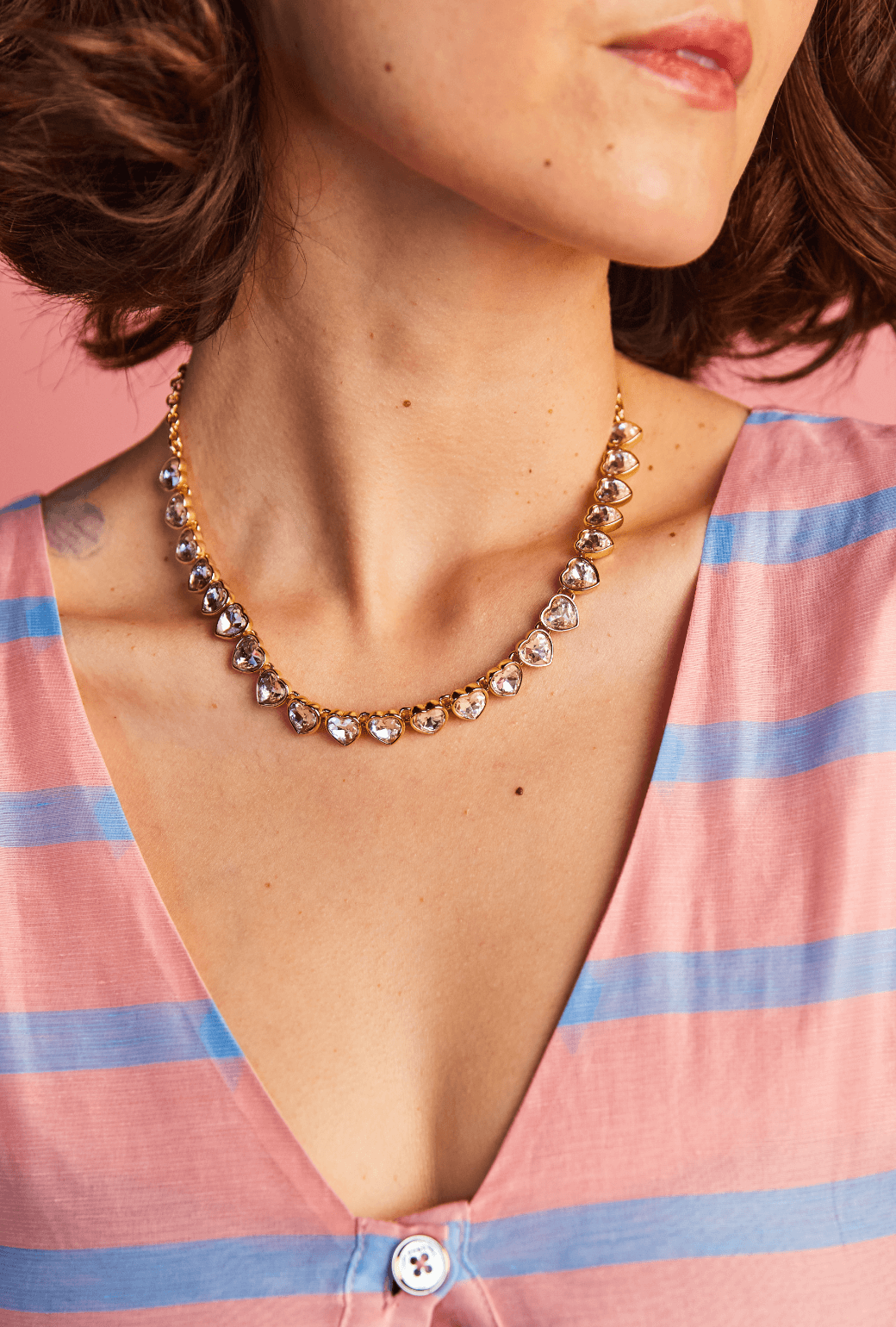 L'Amour Necklace - Rhinestone