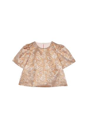 Buru + Pencil & Paper Co. Lee Top - Gold Tulip Lame