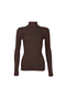 Long Sleeve Mock Turtleneck - Chocolate