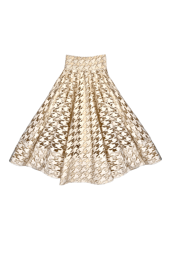 Buru + Pencil & Paper Co. Lucinda Skirt - Ivory Houndstooth