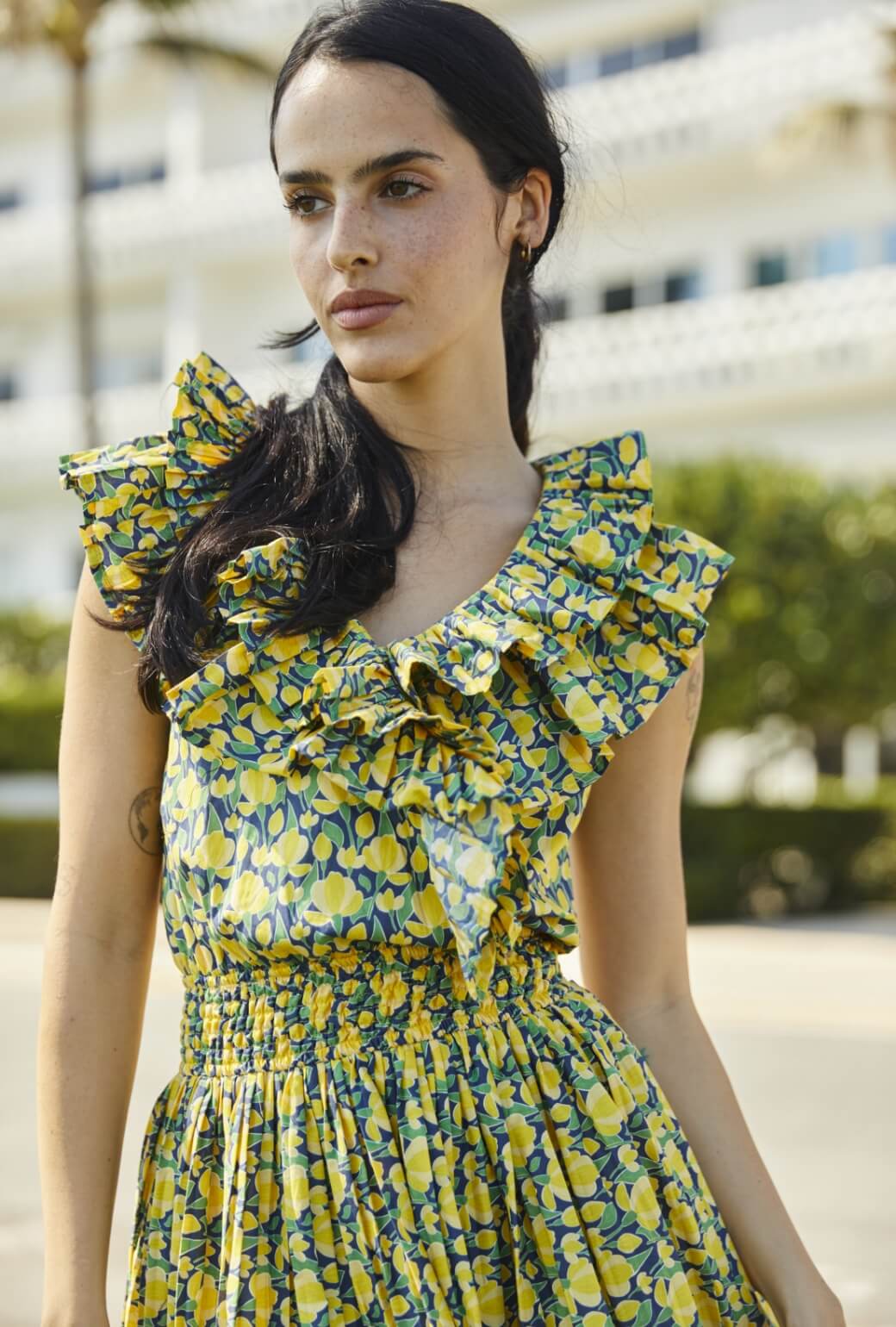 The MINI Sleeveless Blanche Dress - Yellow Tulip