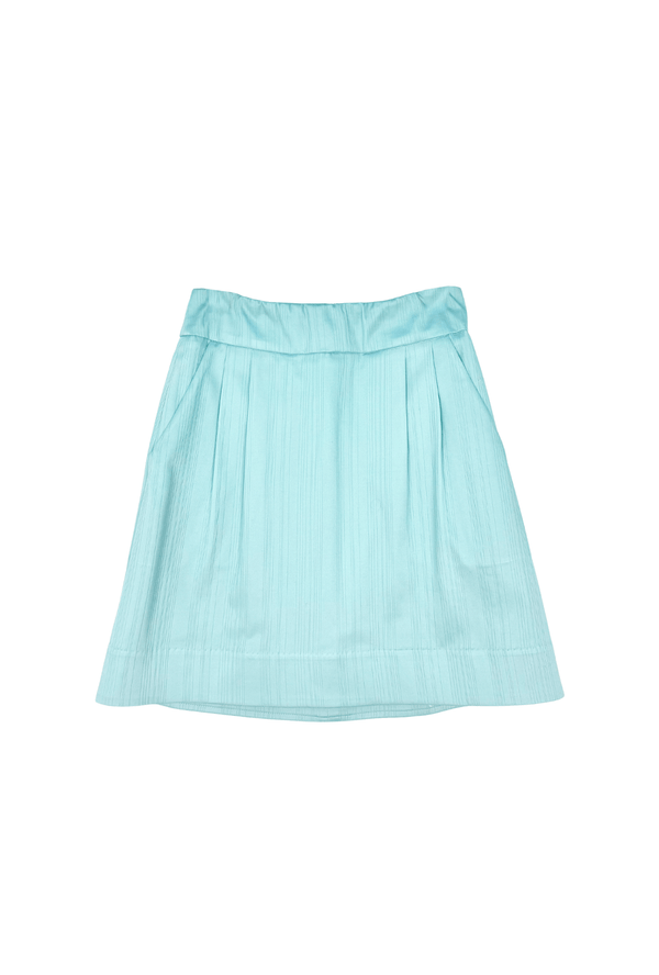 Maggie Mini Skirt - Aqua Faille