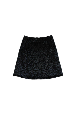 Maggie Mini Skirt - Black Cheetah Corduroy