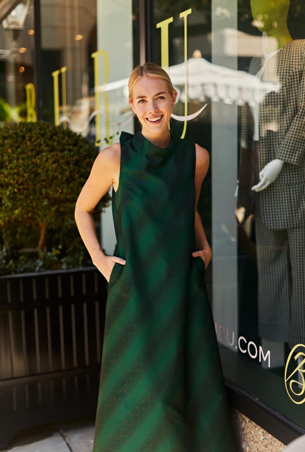 Maxi Mod Dress - Emerald Jacquard