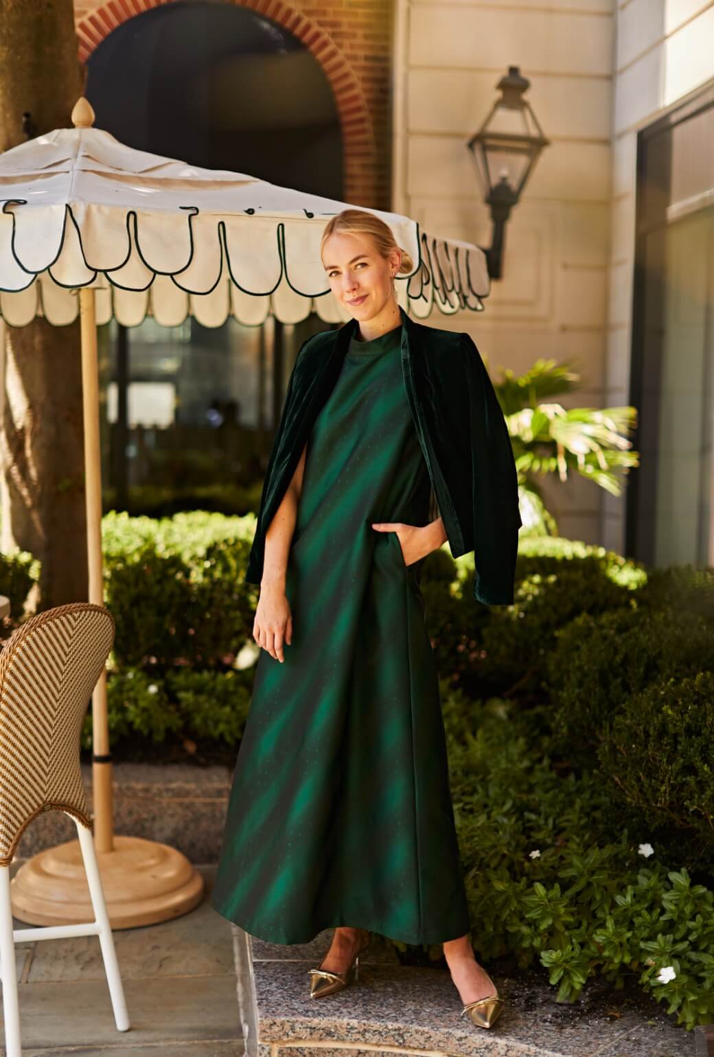 Maxi Mod Dress - Emerald Jacquard