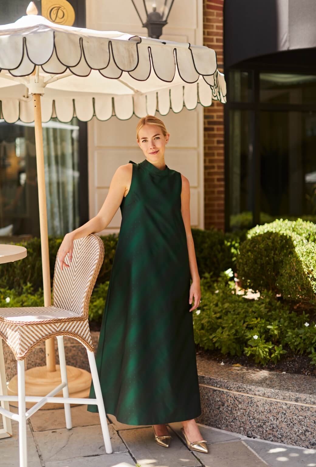 Maxi Mod Dress - Emerald Jacquard