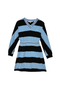 Mini Track Dress - Blue Rugby Stripe