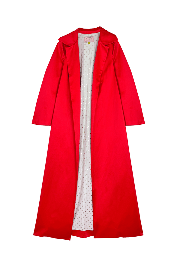 Buru + Pencil & Paper Co. Opera Coat - Red Satin