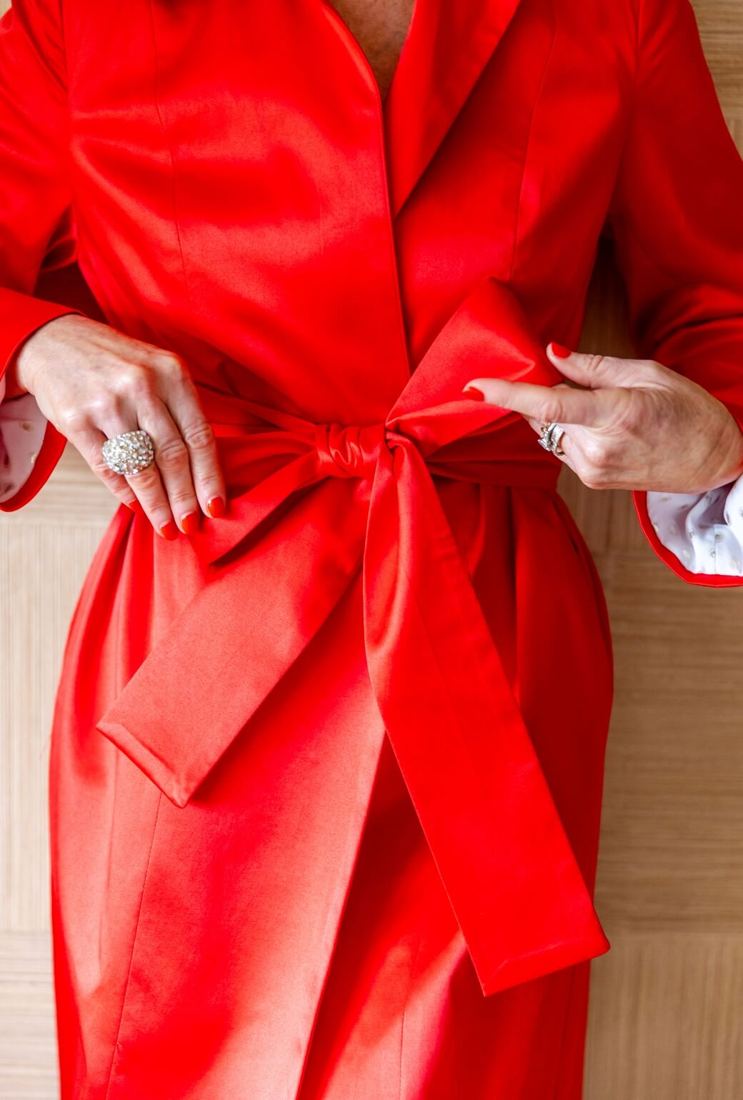 Buru + Pencil & Paper Co. Opera Coat - Red Satin