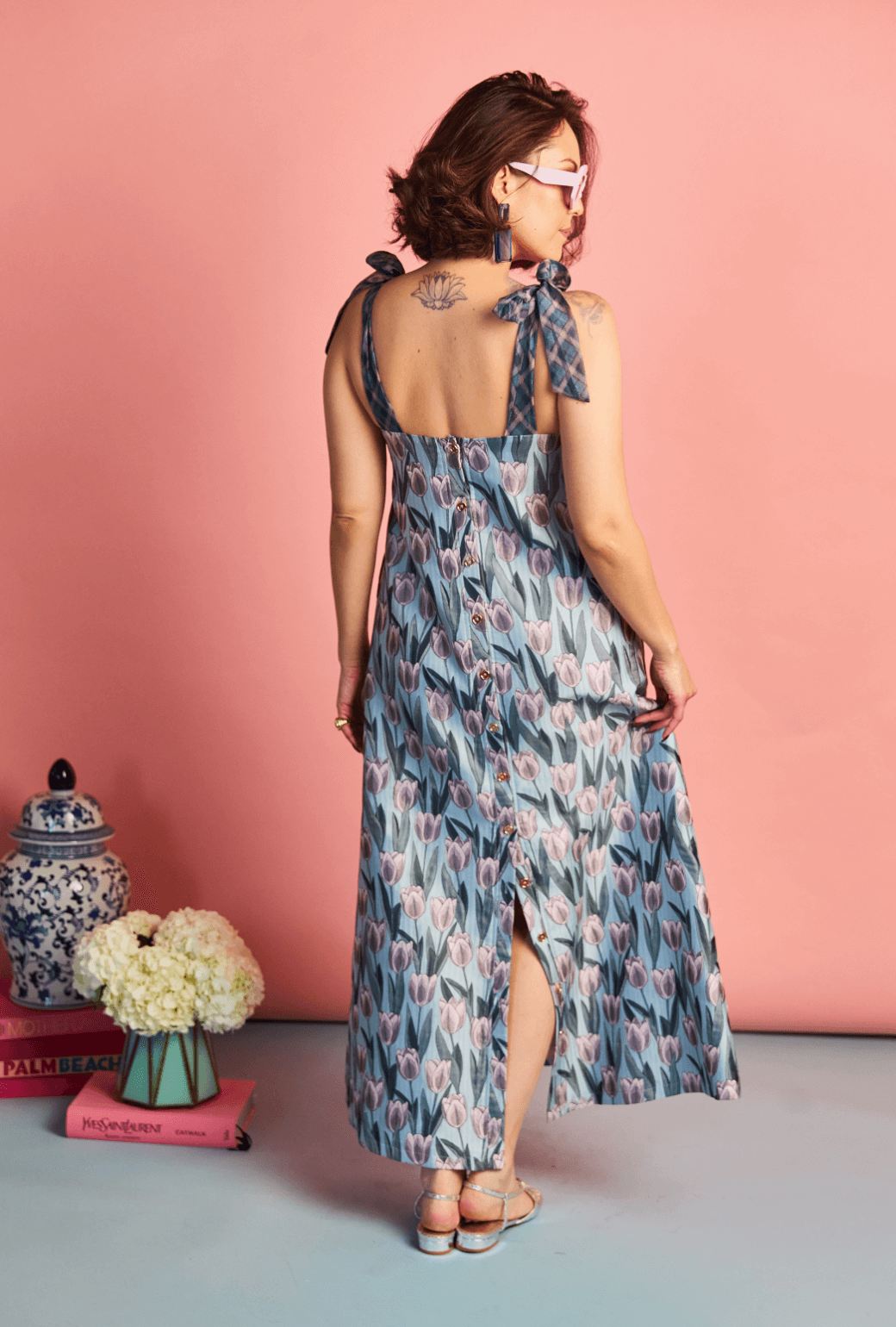 Pillar Gown - Tulip Jacquard