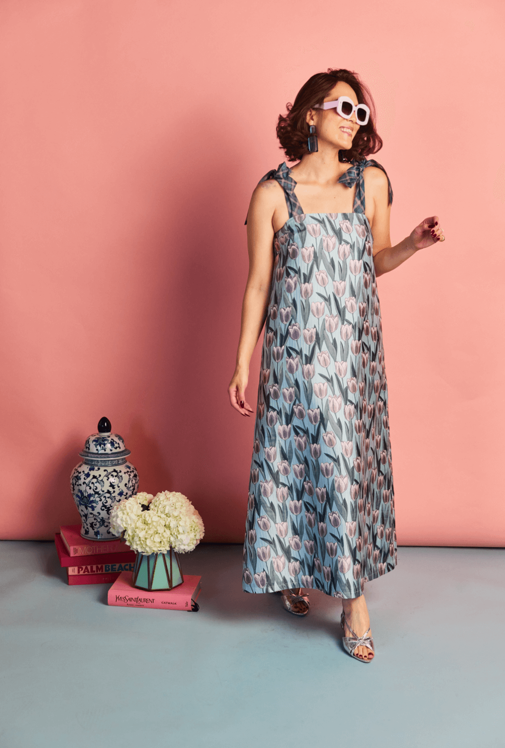 Pillar Gown - Tulip Jacquard